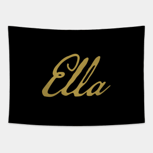 Ella Typography Gold Script Tapestry