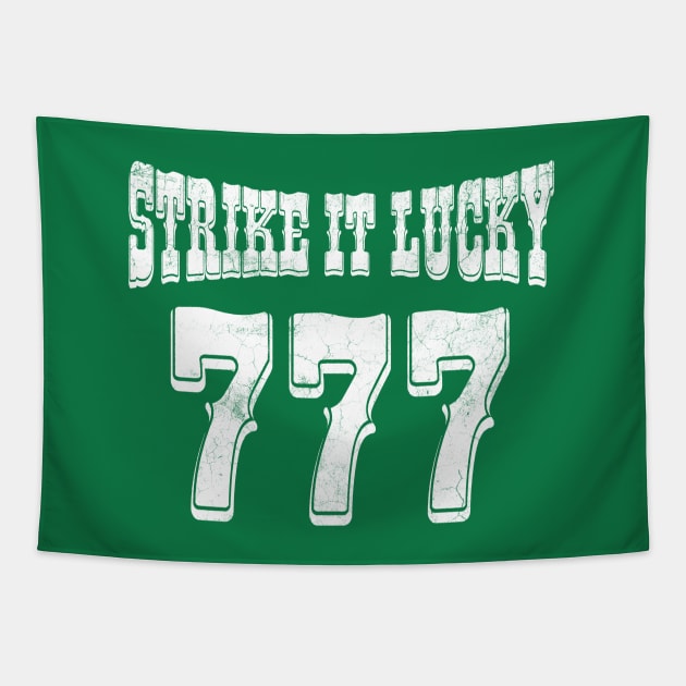 Strike It Lucky, Lucky Numbers, Lucky Green St Patrick's Day Tapestry by SilverLake