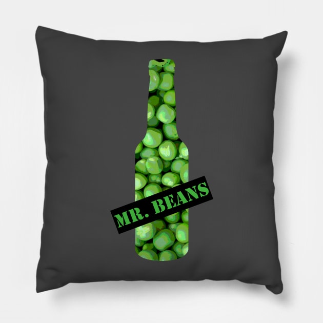 Mr. Beans Beer Pillow by AdiDsgn