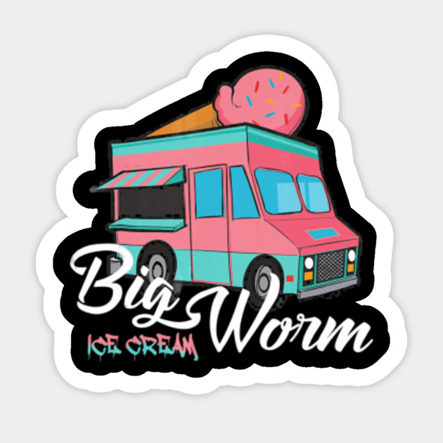 Big Worm Ice Cream Friday Funny Parody Mens Shirt Hobbies Sticker Teepublic