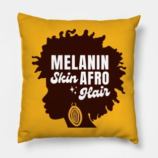 Melanin Skin Afro Hair Pillow