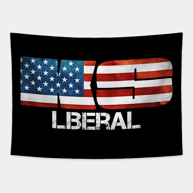 Liberal Kansas Vintage Distressed Souvenir Tapestry by Storeology