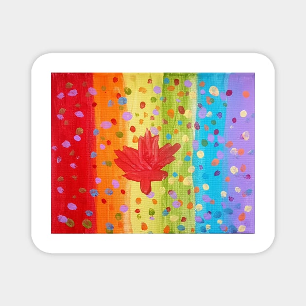 Canadian Flag by 9yr old girl Magnet by Milos82