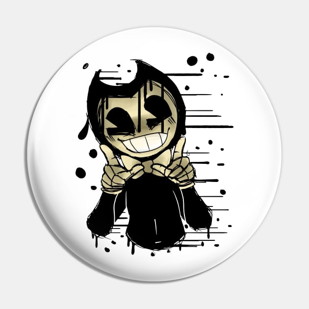 Bendy And The Ink Pin by Mendozab Angelob