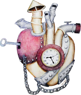 Steampunk Heart Magnet