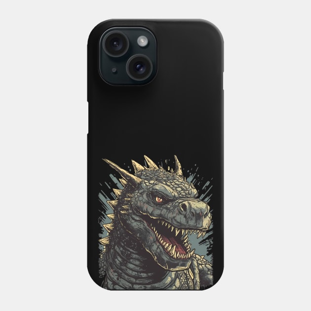 Monster Reptile Portrait Phone Case by MLArtifex