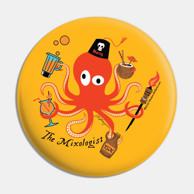 MORTY THE MIXOLOGIST Pin by Modern-ArtifactsLLC