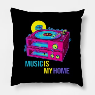 Record Player (CMYK Variant) Pillow