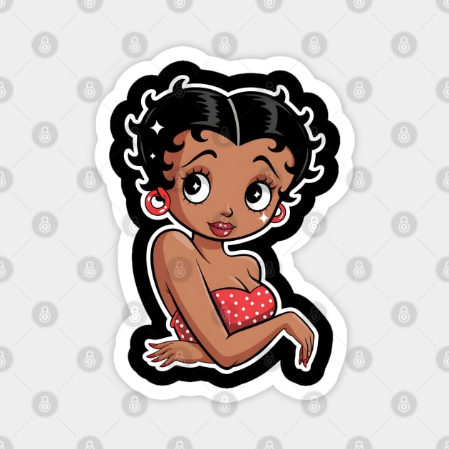 Cute Black Girl - Betty Boop Style Magnet by UrbanLifeApparel