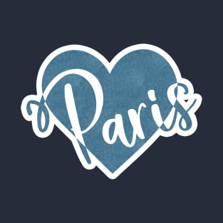 Paris - Heart in Blue T-Shirt