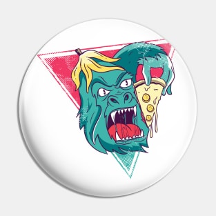 Monkey eat pizza Pin