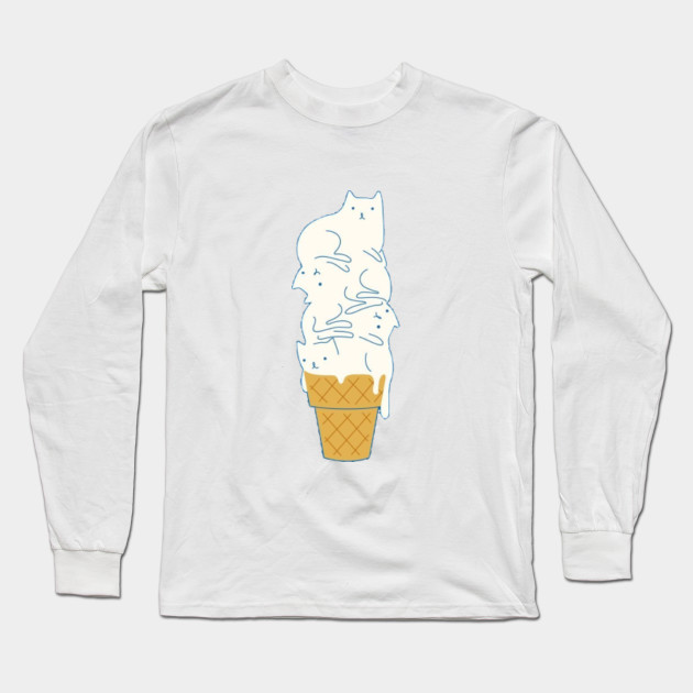 Cat Ice Cream Cat Ice Cream Long Sleeve T Shirt Teepublic