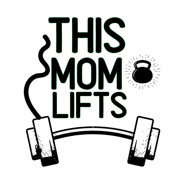 This Mom Lifts Funny Woman Weight Lifting Workout by Grun illustration 