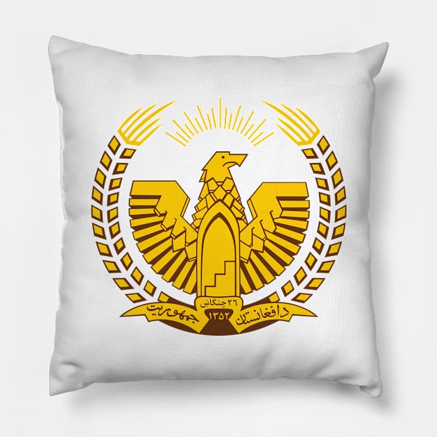 Emblem of Rebublic of Afghanistan (1974-1978) Pillow by Flags of the World