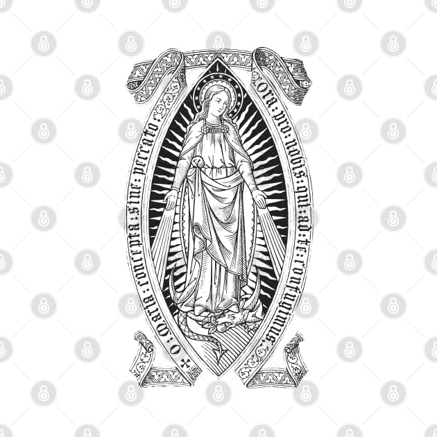 Immaculate Conception 03 - Marian blue bkg by DeoGratias