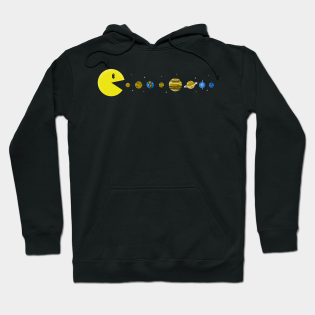 pac man hoodie black