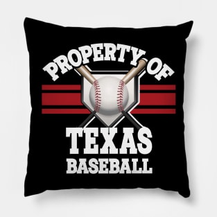 Proud Name Texas Graphic Property Vintage Baseball Pillow