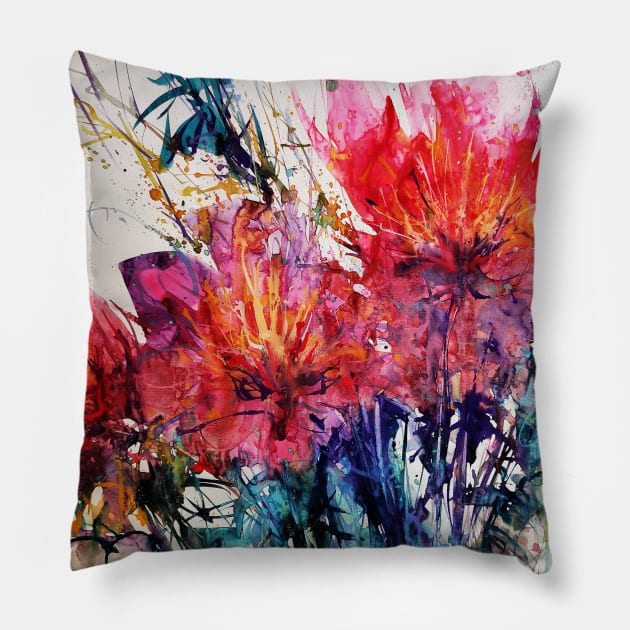 #floralexpression watercolor28 Pillow by Floral Your Life!