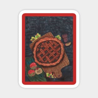 Apple Pie on Chopping Board Magnet