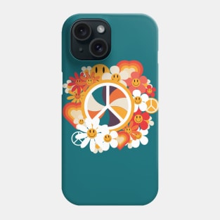 Love Peace and Flowers Phone Case