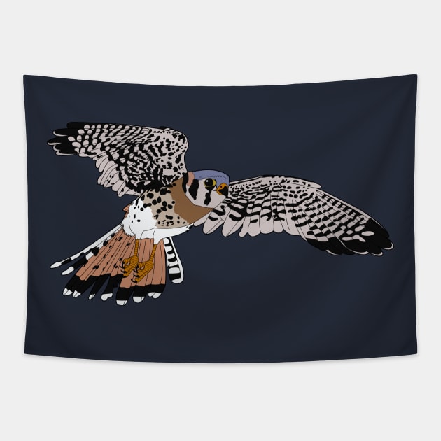 American kestrel Tapestry by ProcyonidaeCreative