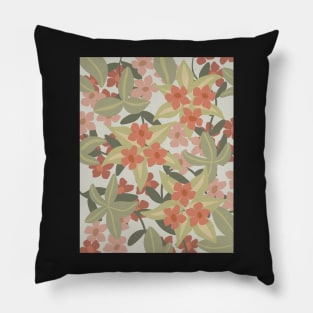 red & pink flower pattern Pillow