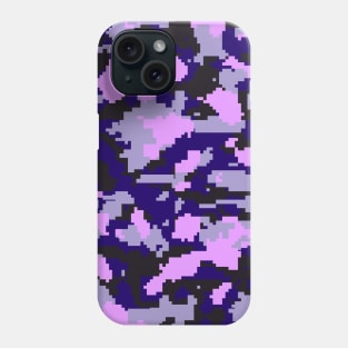 Blue Purple Digital Camouflage Phone Case