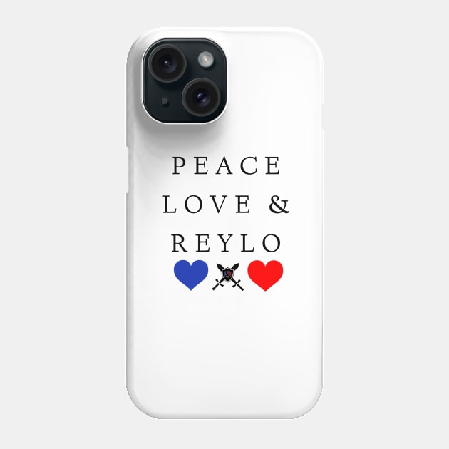 Peace, Love, & Reylo (White Design) Phone Case by Girls With Sabers