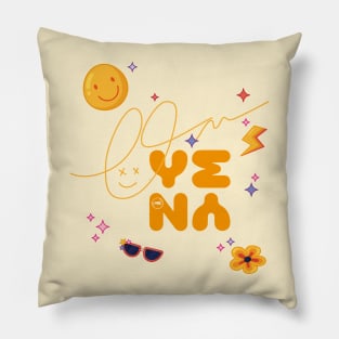 Design with the signature of the singer yena Pillow