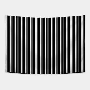 Black, white and grey vertical lines pattern Tapestry
