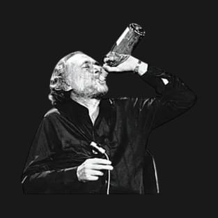 Charles Bukowski Drink - Black Vintage T-Shirt