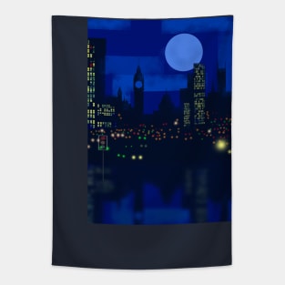 City at Night Tapestry