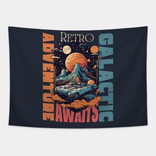 The "Retro Galactic Adventure Awaits" , Design Tapestry