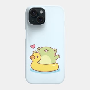 Cute Frog With Ducky Pool Float Phone Case