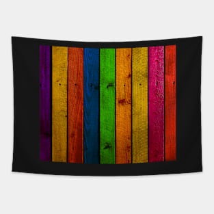 Colored Planks Pattern Tapestry