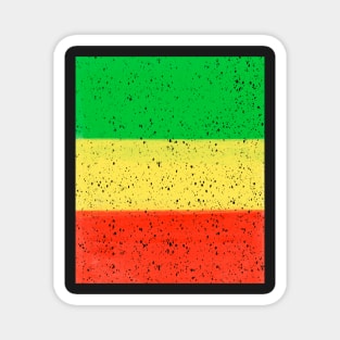 Rastafari reggae - Jamaica Rasta colours Colors distressed pattern Magnet