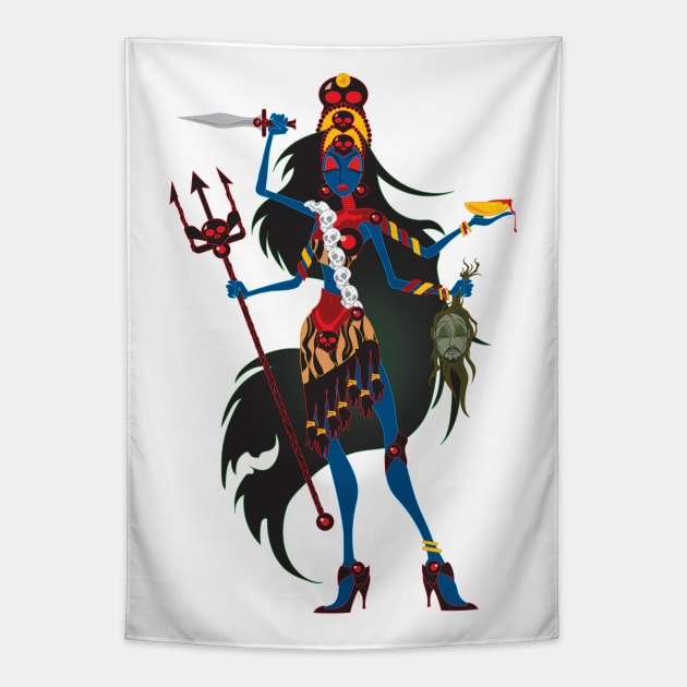 Kali Tapestry by The Cuban Witch