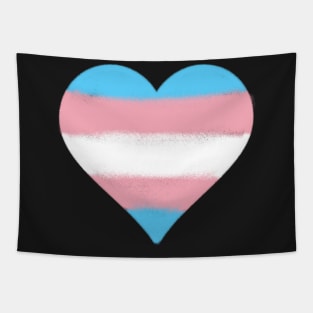 Transgender Flag Heart Tapestry