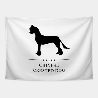 Chinese Crested Dog Black Silhouette Tapestry