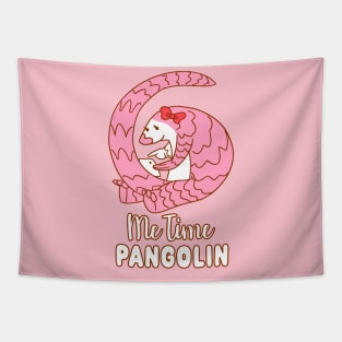 Me Time Pangolin Tapestry