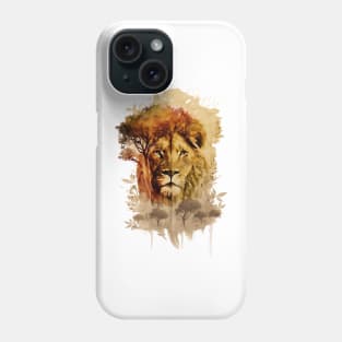 Mystical Monarch: A Lion's Dreamscape Phone Case