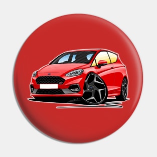 Ford Fiesta ST (Mk8) Caricature Car Art Pin