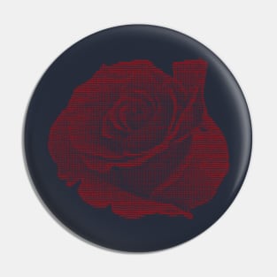 ASCII Rose (Dark) Pin