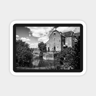 The Abbey Mill Tewkesbury in Monochrome Magnet