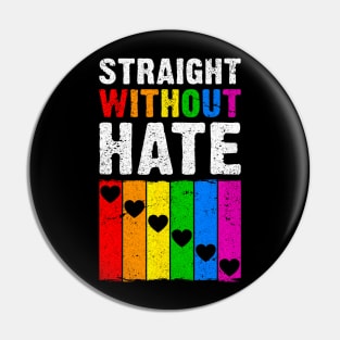 Straight Ally Pride Rainbow Hearts Lgbt Pin