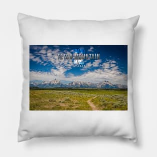 Grand Teton Mountain Range Pillow