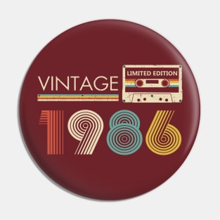 Vintage 1986 Limited Edition Cassette Pin