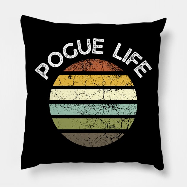 Pogue Life grungy design Pillow by empathyhomey