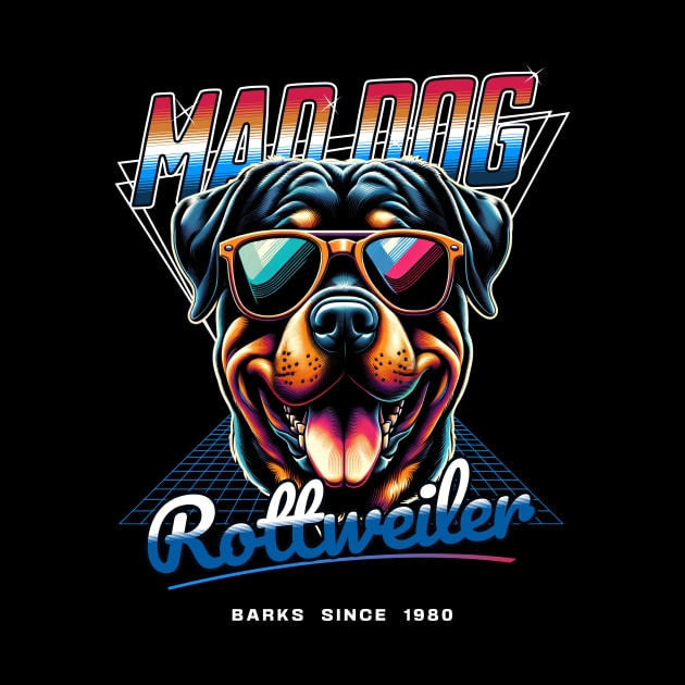 Mad Dog Rottweiler by Miami Neon Designs