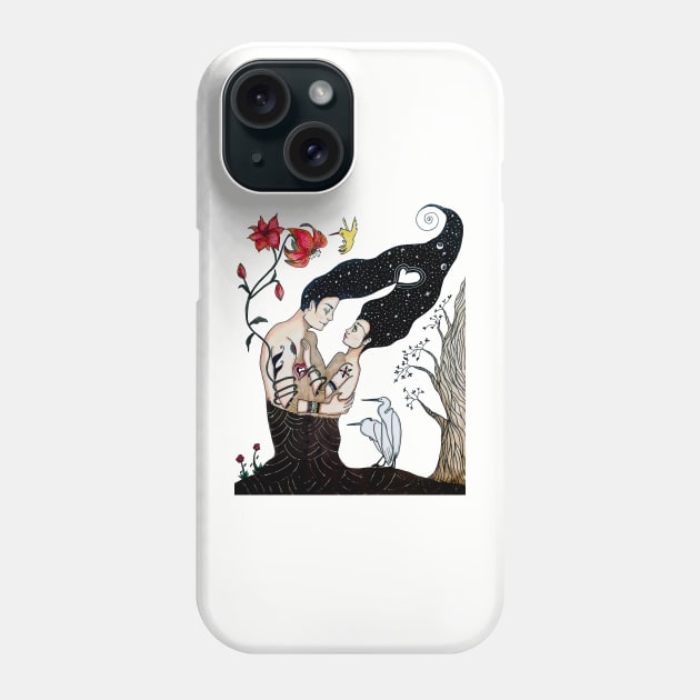 Spiritual Connection Phone Case by rosana art